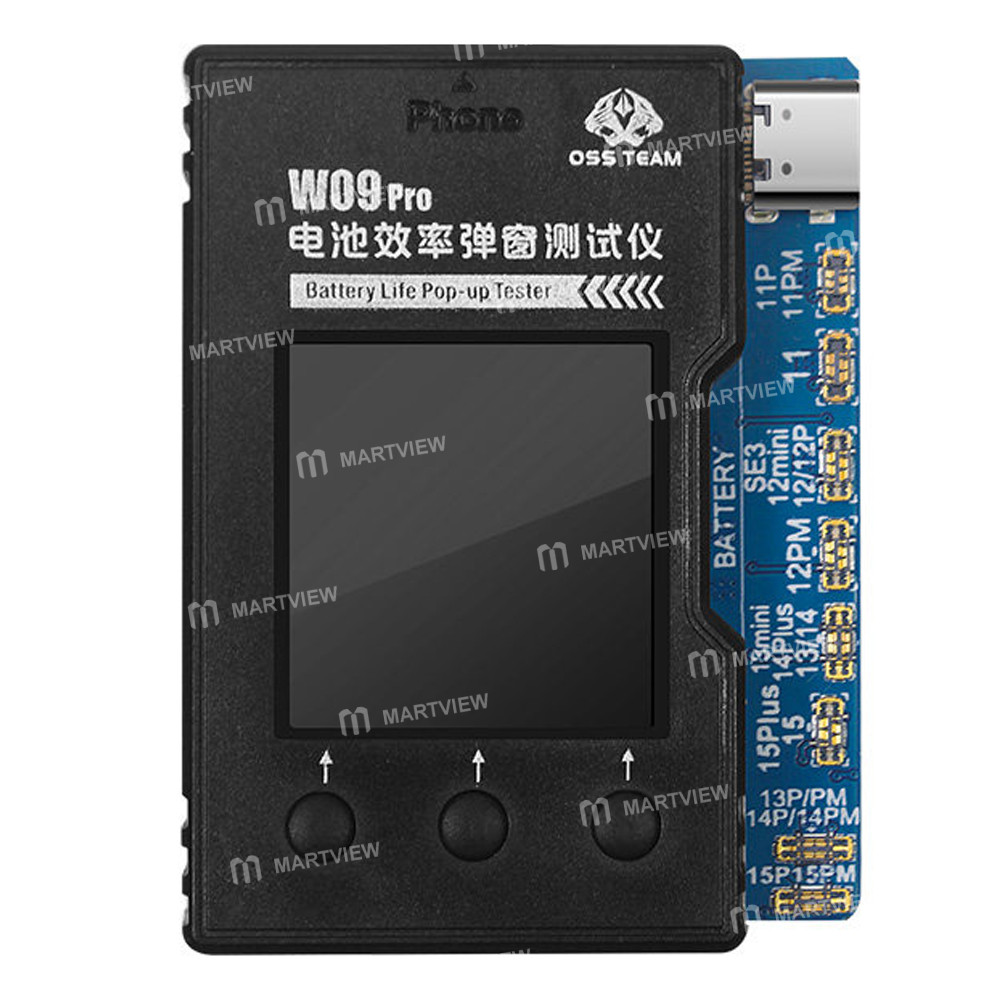 OSS W09 Pro V3 Battery Life Data Repair Pop-Up Tester No External Cable for iPhone 11 to 15Pro Max