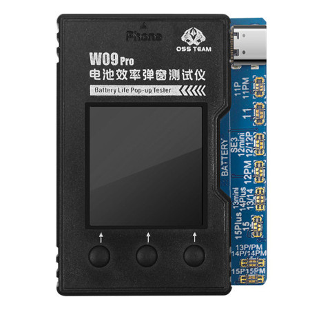 OSS W09 Pro V3 Battery Life Data Repair Pop-Up Tester No External Cable for iPhone 11 to 15Pro Max