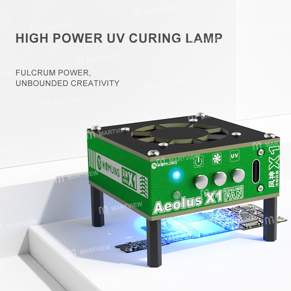 mijing aeolus-x1-rechargeable-3-in-1-uv-curing-smoke-exhaust-cooling-fan-for-pcb-repair-5