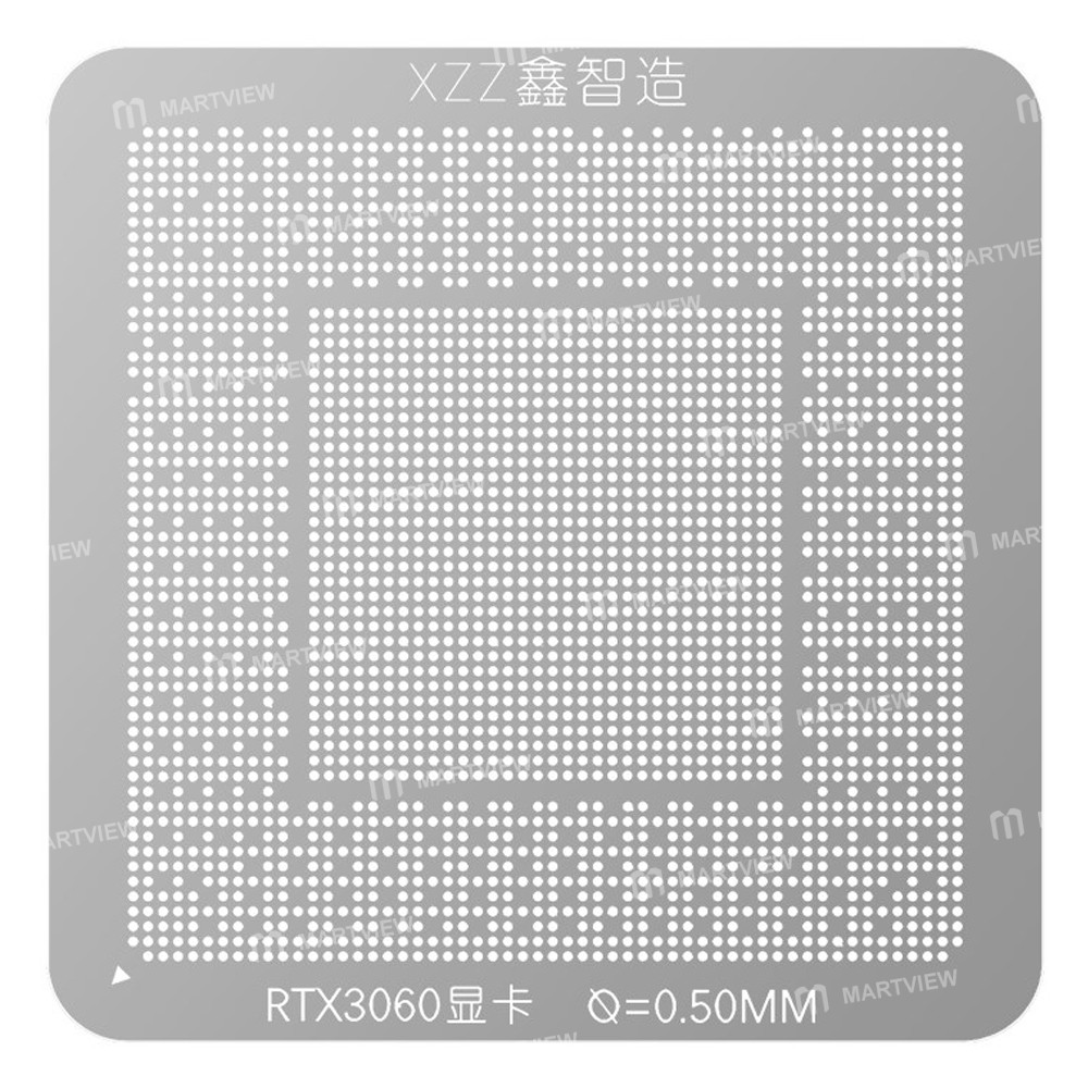 xzz 050mm-graphics-card-gpu-chip-bga-reballing-stencil-tin-planting-platform-for-nvidia-rtx-3060-4