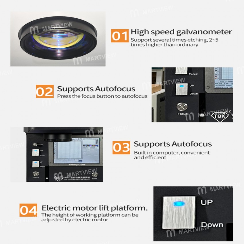 TBK958Z Ultraviolet Laser Screen Dismantling Laser Cutting Engraving and Marking Machine