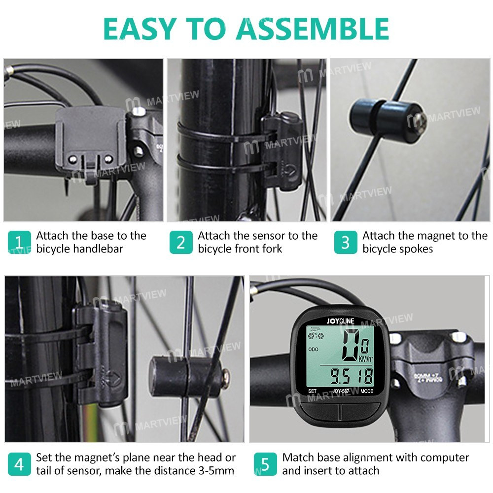 bike computer-bicycle-waterproof-wired-speedometer-12