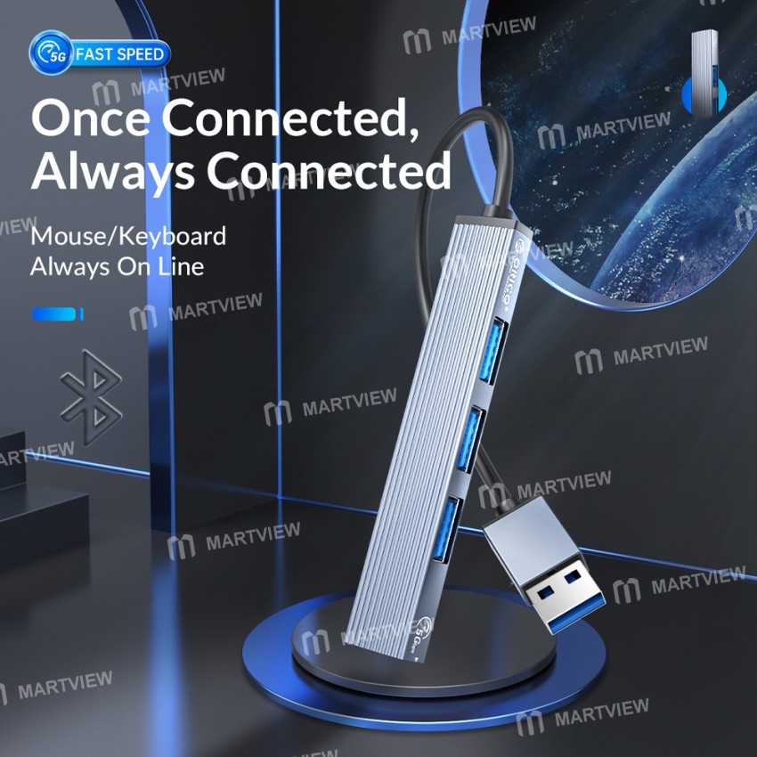 Orico AH-A13/AH-A12F Aluminum Alloy 4-Port USB 3.0 HUB OTG Adapter for Laptop/Desktop Computer