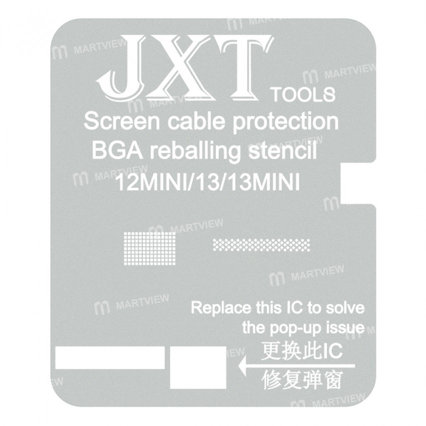 JXT LCD Screen Cable Protection & Tin Planting Steel Mesh for iPhone 11-13 Pro Max