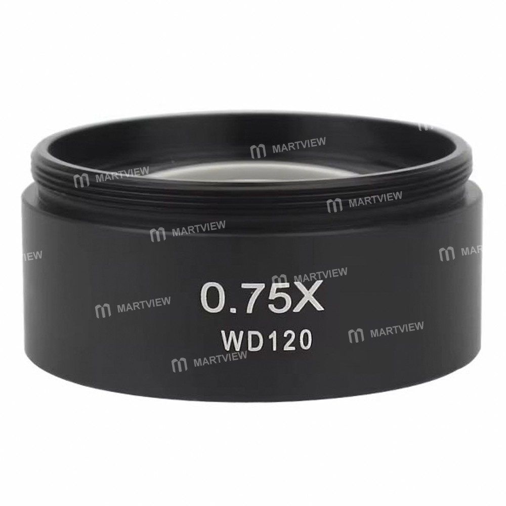 075x wd120-auxiliary-objective-lens-threaded-48mm-for-stereo-zoom-microscope-1
