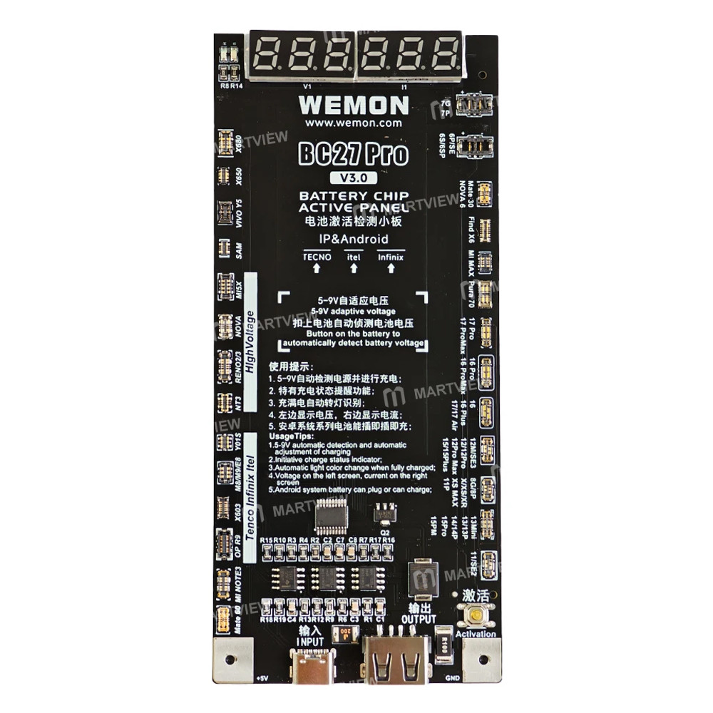 wemon bc27-pro-5v-9v-battery-activation-detection-board-for-iphone-6-17pm-95-android-phones-1