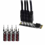 ASM1184E PH410 4-Port M.2 to PCI-E USB 3.0 Extender Riser Adapter Card for Mac os / Windows / Linux