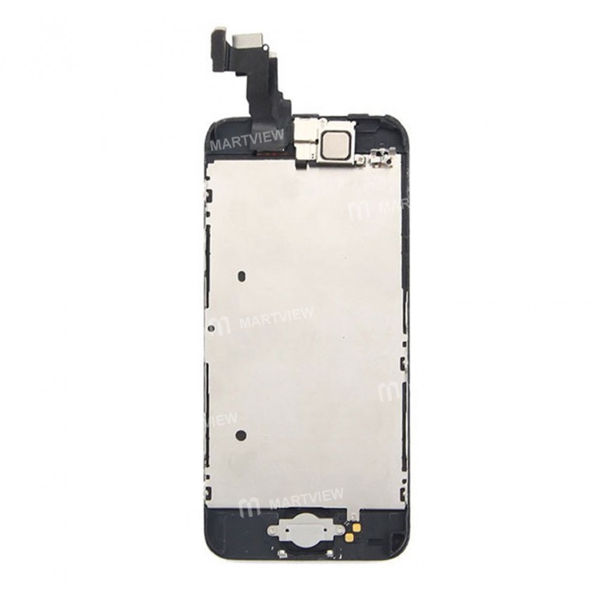 Replacement copy of original iPhone 5c LCD with spareparts home button earphone camera etc black