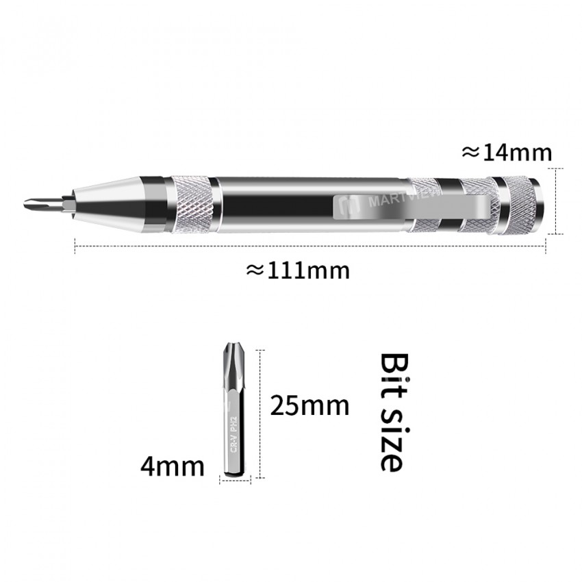 8-in-1 Portable Precision Multifunction Slotted Cross-Shaped Magnetic Screwdriver