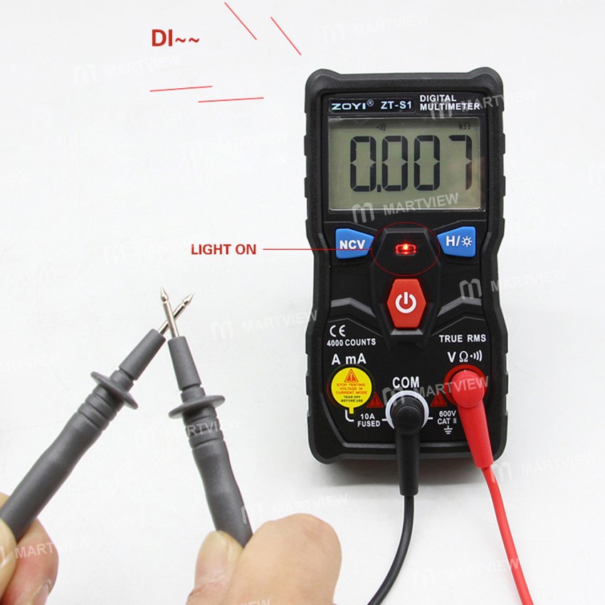 Zoyi ZT-S1 Auto-ranging True RMS Digital Multimeter with NCV/LCD Backlight/Flashlight