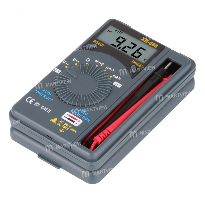 XB-866 Pocket Mini Auto Range AC / DC LCD Digital Multimeter