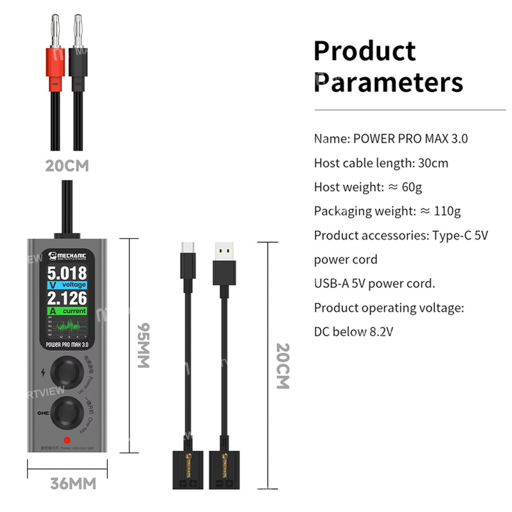 mechanic power-pro-max-30-power-supply-boot-cable-with-4mm-banana-head-interface-9