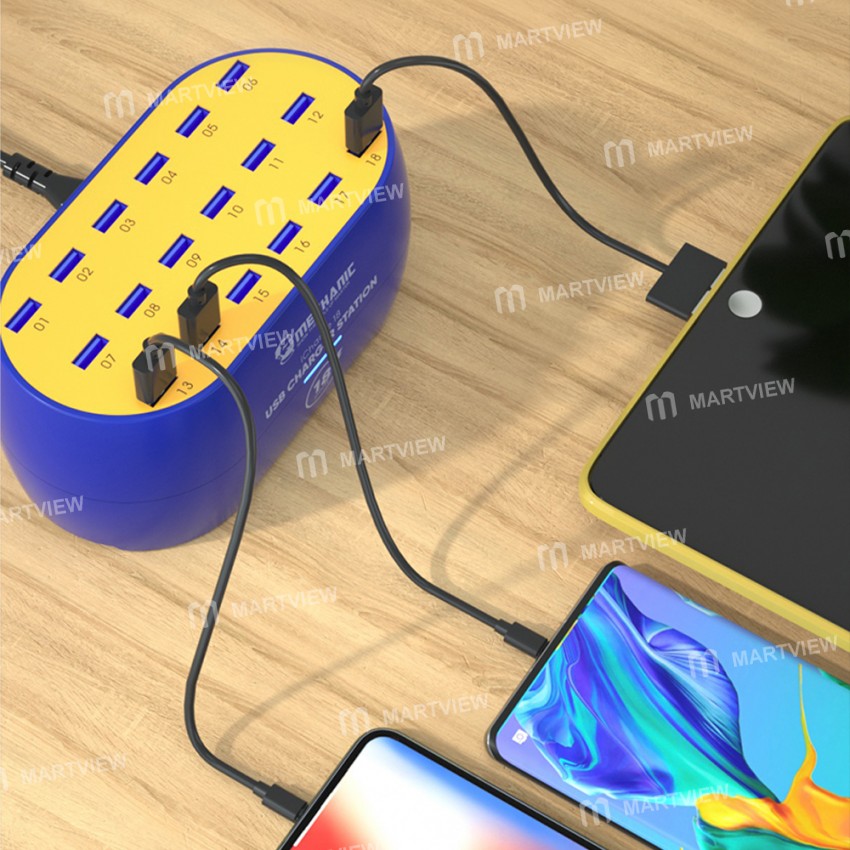 Mechanic iCharger 18 Multiport USB Desktop Fast Charger Station for iPhone/Android Phone