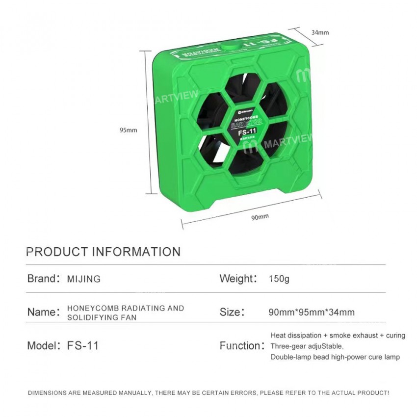 mijing fs-11-cooling-uv-curing--smoke-extraction-honeycomb-radiating-fan-9