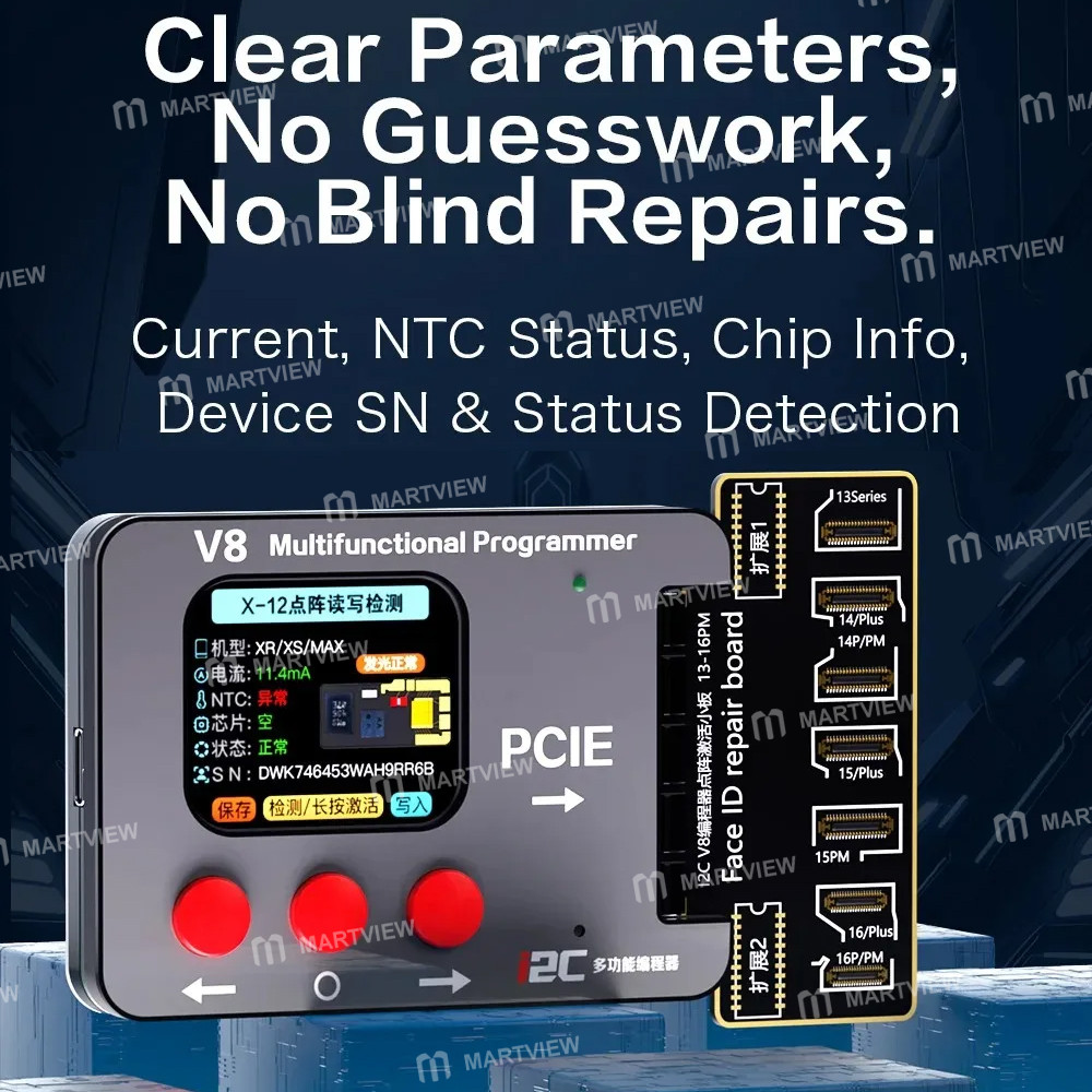 i2c v8-dot-matrix-smart-programmer-supports-face-dot-matrix-repair-for-iphone-x-to-17pm-3