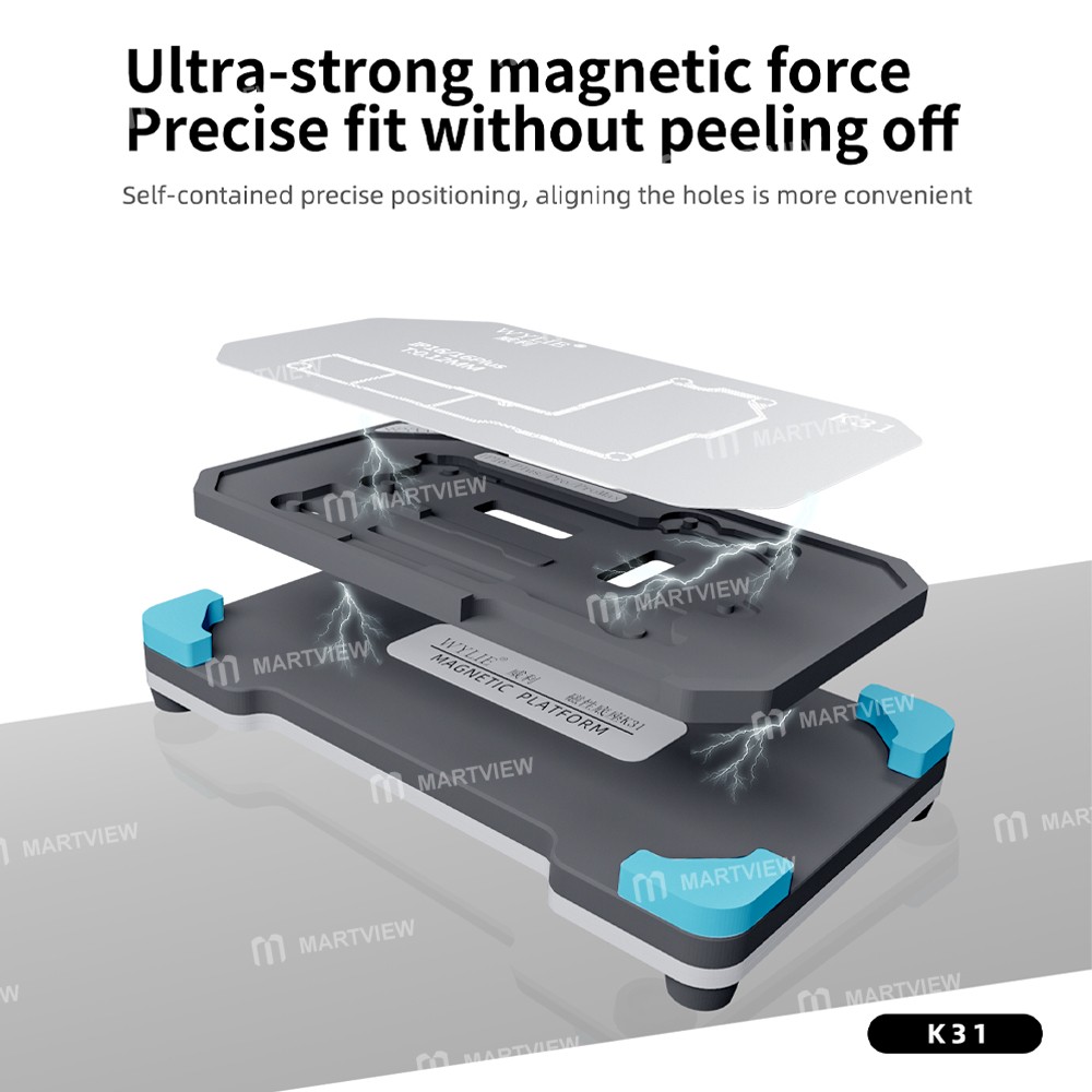 wylie k31-012mm-motherboard-middle-layer-planting-tin-platform-set-for-iphone-x-to-16pro-max-6