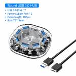 Orico H7U-U3 7 Ports High-Speed Transparent HUB USB3.0 Splitter