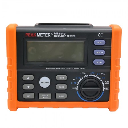 PEAKMETER PM5910 RCD / LOOP Tester Circuit Professional Digital 0-440V AC Voltage 500mA Meter