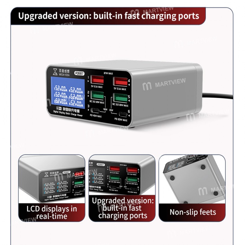 mega idea-multi-port-digits-display-desktop-usb-quick-charger-13