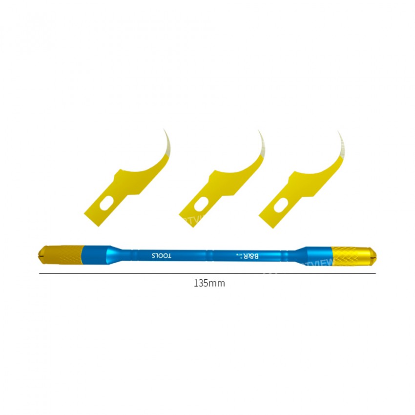 B&R C-04 3in1 Chip Dismantle BGA CPU Scraper Shovel Glue Pry Knife
