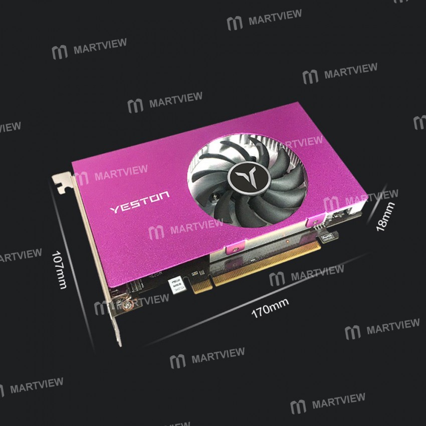Yeston RX550 2G / 128bit / GDDR5 Multi-screen Graphics Card Support Split Screen with 4 HD Output Po
