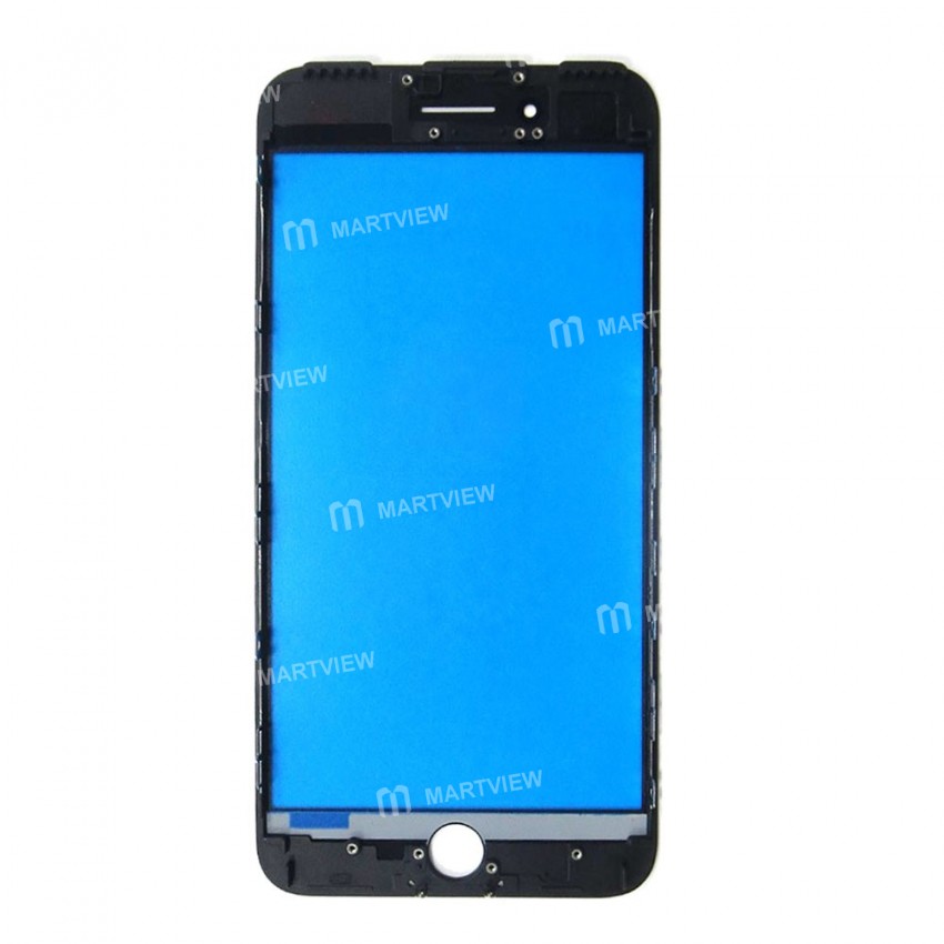 Replacement touch screen digitizer outer glass lens with bezel frame pre assembled for iPhone 7 plus