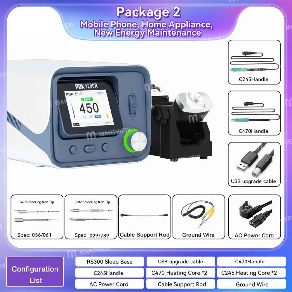 pdk1200r intelligent-temperature-control-large-solder-joints-industrial-station-support-c470-handle-