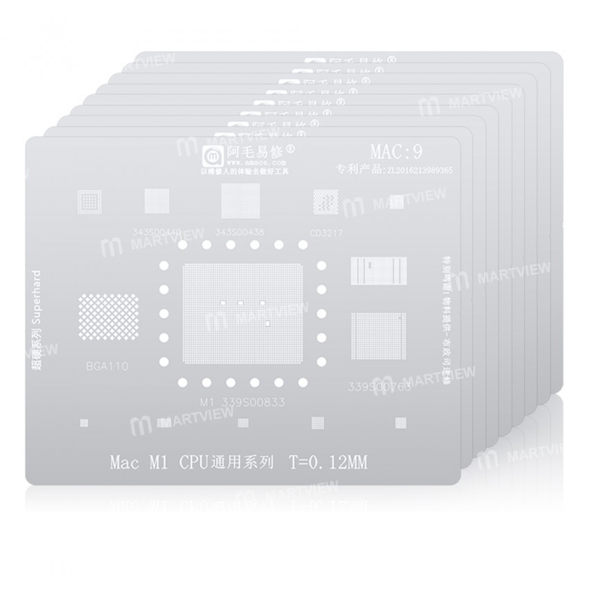 Amaoe MAC Series 9-in-1 BGA Reballing Stencil Set for MacBook
