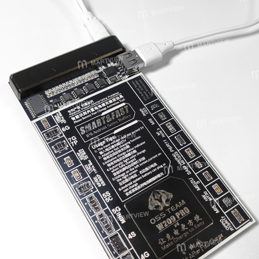 W209 Pro V6 Battery Charging Activation Board for iPhone 6 to 12 Pro Max and Android Phone