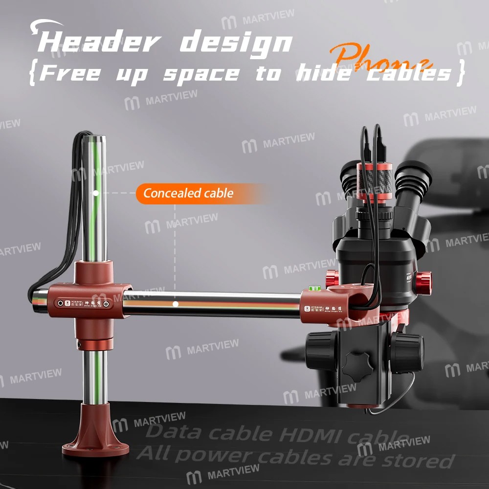 ycs dragon-arm-360-rotation-microscope-swing-arm-bracket-with-levelling-device-6
