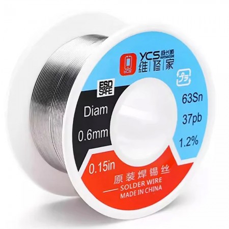 YCS 0.6mm High Temperature 183°C Rosin Cored Leaded Soldering Wire