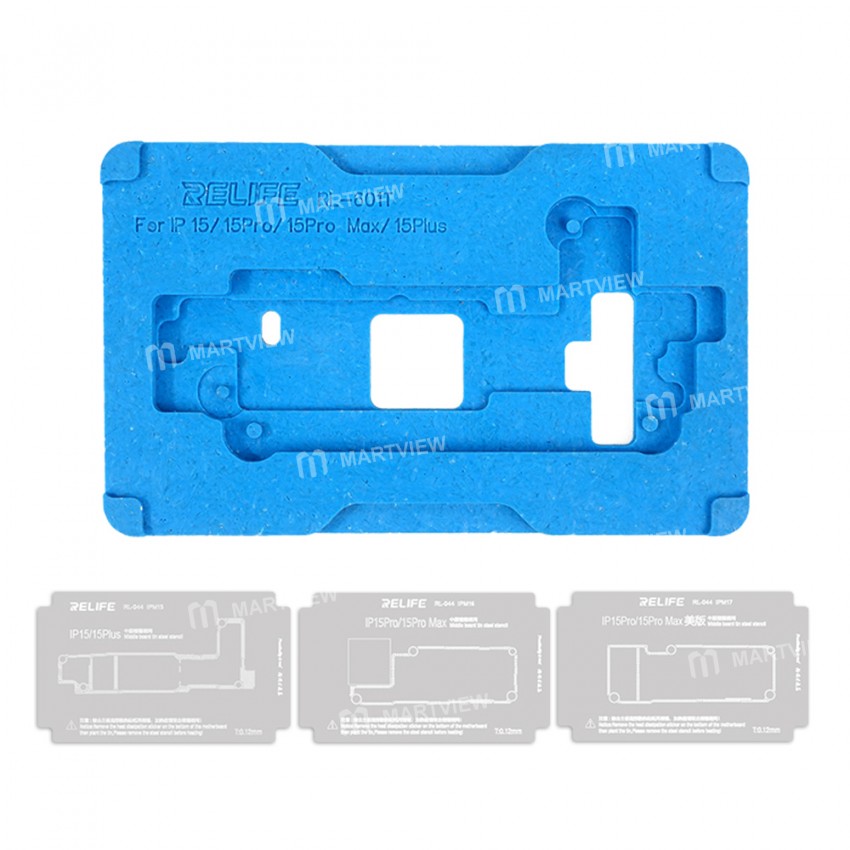 relife rl-601t-18-in-1-middle-layer-tin-planting-bga-reballing-platform-set-for-iphone-x-to-15pro-ma