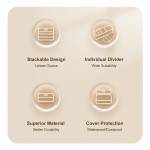 Orico CSB-18 Stackable Comes Type Desktop Data Cable Management Storage Box with Baffle