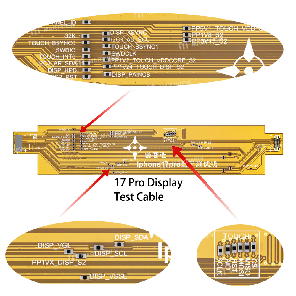 xzz display-telephoto-main-wide-angle-camera-testing-extension-flex-cable-for-iphone-17-pro-17pro-ma