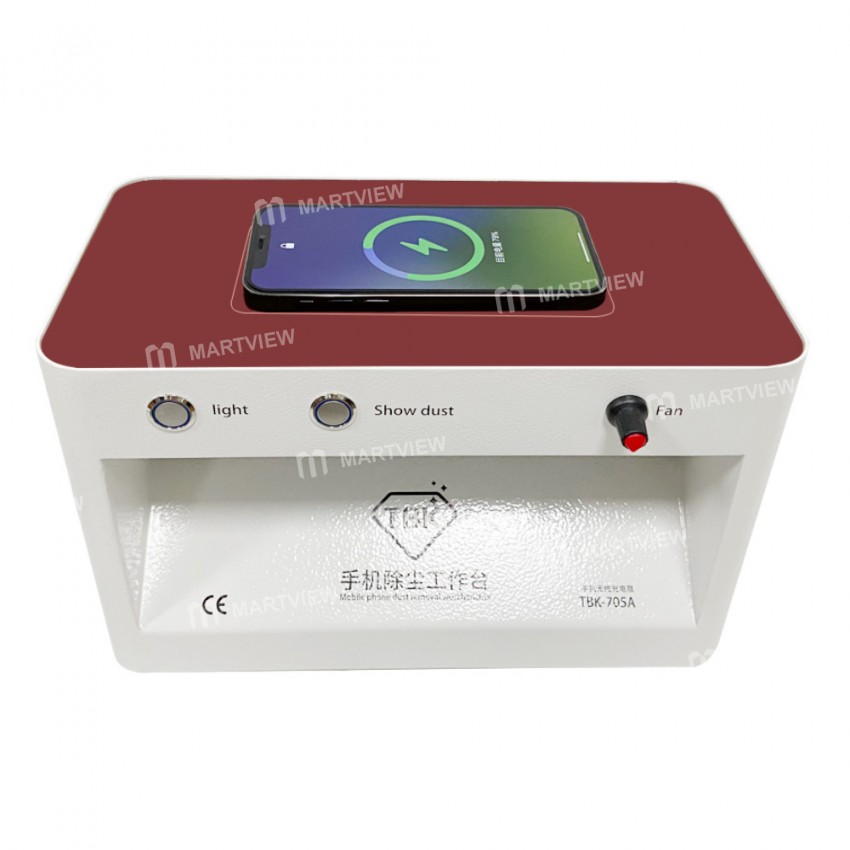 TBK 705A Dust-free Lighting Wireless Charging OCA Film LCD Dust Removal Workbench