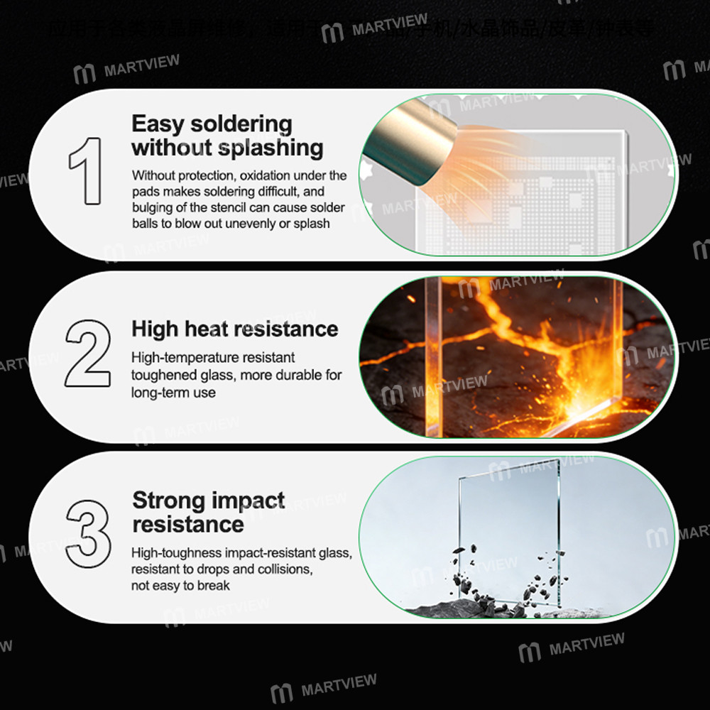 sunshine high-temperature-resistance-soldering-stencil-anti-splash-glass-pad-6