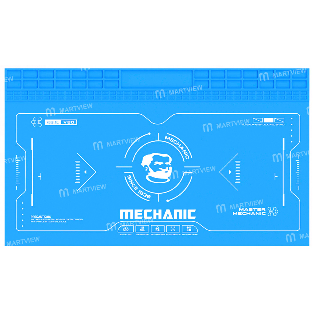 mechanic v80-35x60cm-heat-resistant-anti-corrosion-soldering-work-pad-with-parts-tray-1