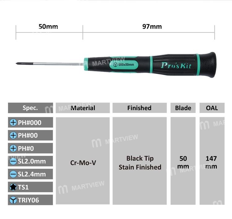 Pro'sKit SD-081H 7-in-1 Mini Multifunction Precision Cross-shaped Screwdriver Set