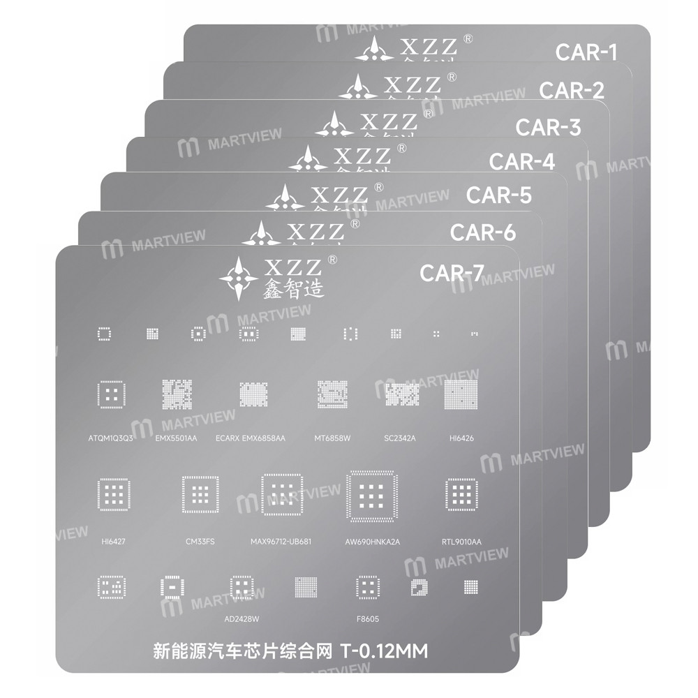xzz car-series-new-energy-vehicles-ic-chips-comprehensive-bga-reballing-stencil-set-1