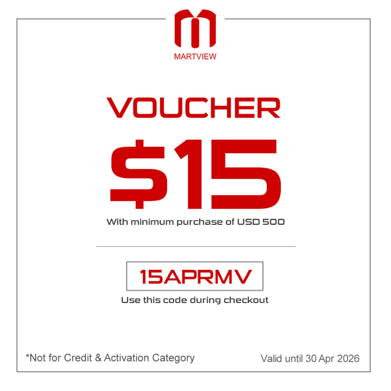 Get $15 discount with minimum purchase of $500