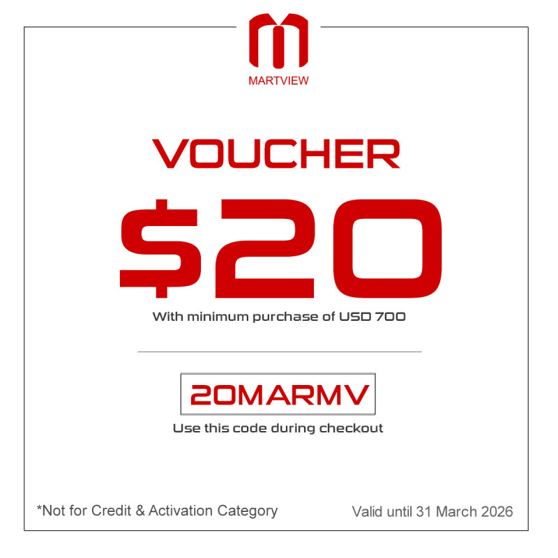 Get $20 discount with minimum purchase of $700