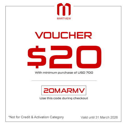 Get $20 discount with minimum purchase of $700