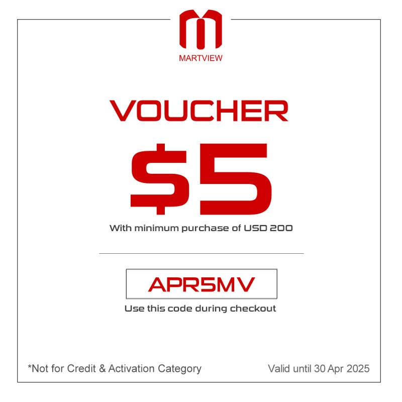 Get $5 discount with minimum purchase of $200