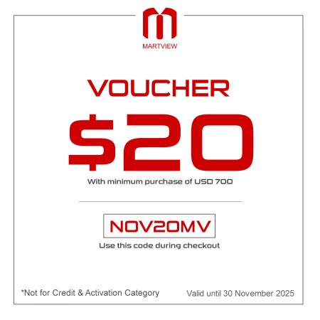 Get $20 discount with minimum purchase of $700
