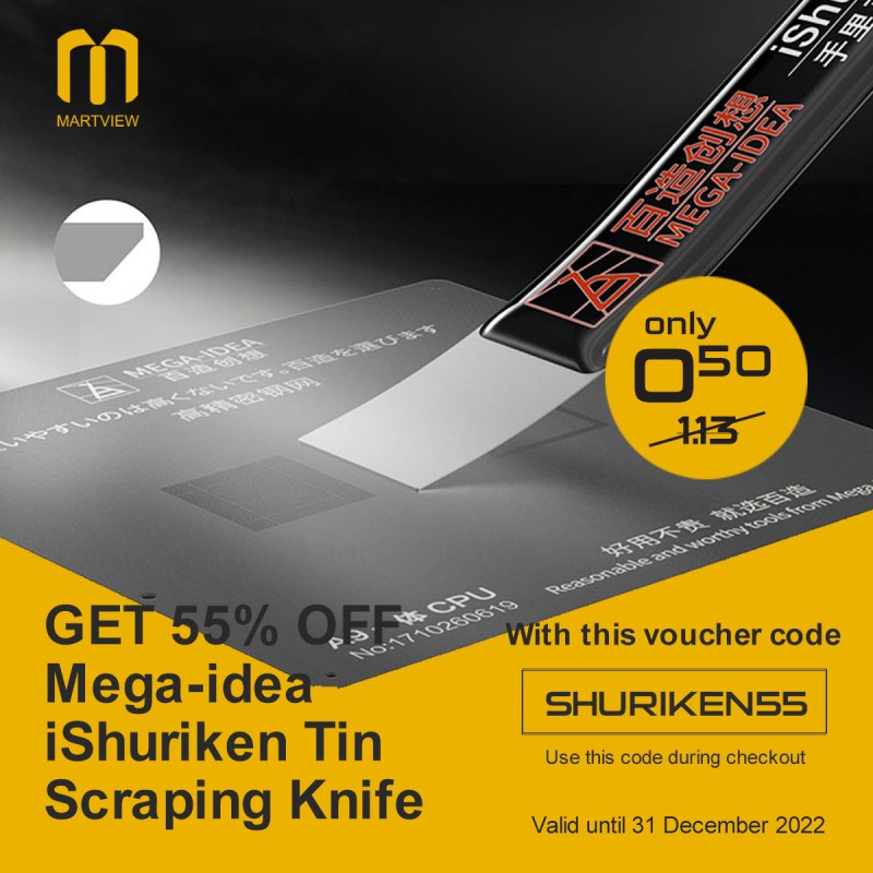 GET 55% OFF Mega Idea iShuriken Scraping Knife