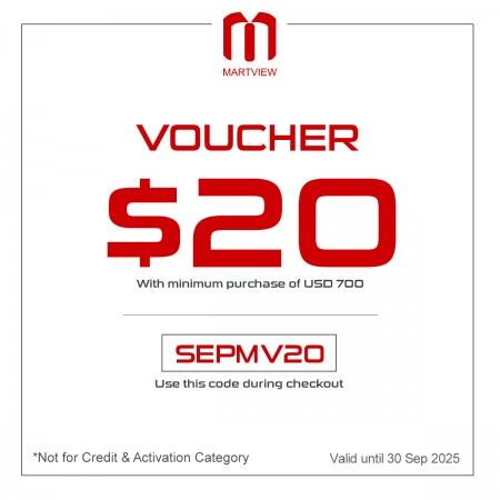 Get $20 discount with minimum purchase of $700